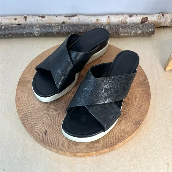 Ecco Touch Plateau Sandals in Black Leather Size 37 - Picture 8 of 16